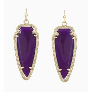 Kendra Scott Sky Earrings in Purple Jade